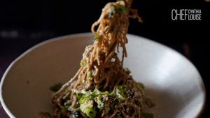 Soba noodle salad