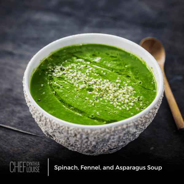 Spinach, Fennel, and Asparagus Soup